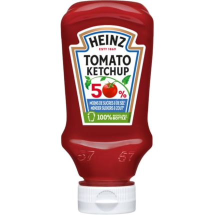 HEINZ TOMATO KETCHUP 50% LESS SUGARS AND SALT 220ml