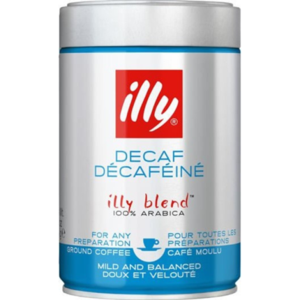 ILLY DECAF ROASTED GROUND COFFEE FOR ALL PREPARATIONS  250g