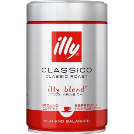 ILLY ESPRESSO ROASTED GROUND COFFEE - CLASSIC ROAST 250g