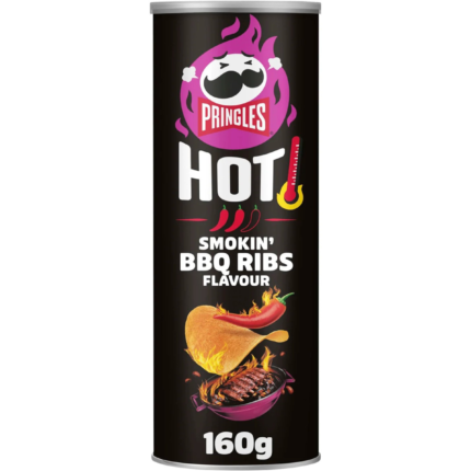 PRINGLES HOT SMOKIN BBQ RIBS 160g